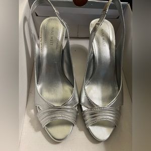 Silver Heels - Nine West size 8
